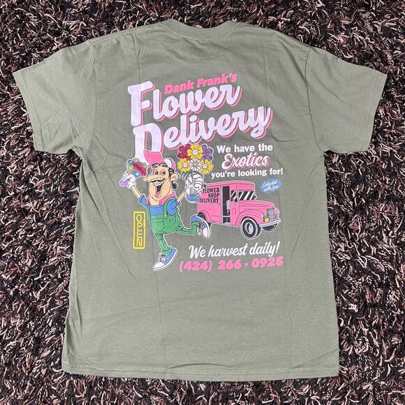 Dank Frank Open 925 Green Tee T Shirt Adult Sz M New - Picture 1 of 6